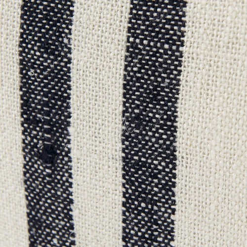 Beige And Central Blue Stripes Square Accent Pillow Cover