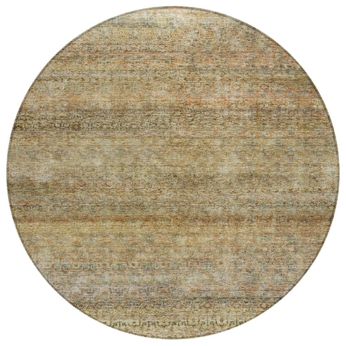 8' X 10' Wheat And Brown Striped Washable Indoor Outdoor Area Rug