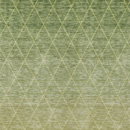 8' X 10' Artichoke Green And Beige Geometric Washable Indoor Outdoor