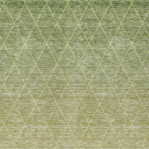 8' X 10' Artichoke Green And Beige Geometric Washable Indoor Outdoor