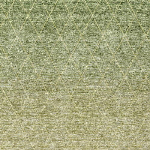 8' X 10' Artichoke Green And Beige Geometric Washable Indoor Outdoor
